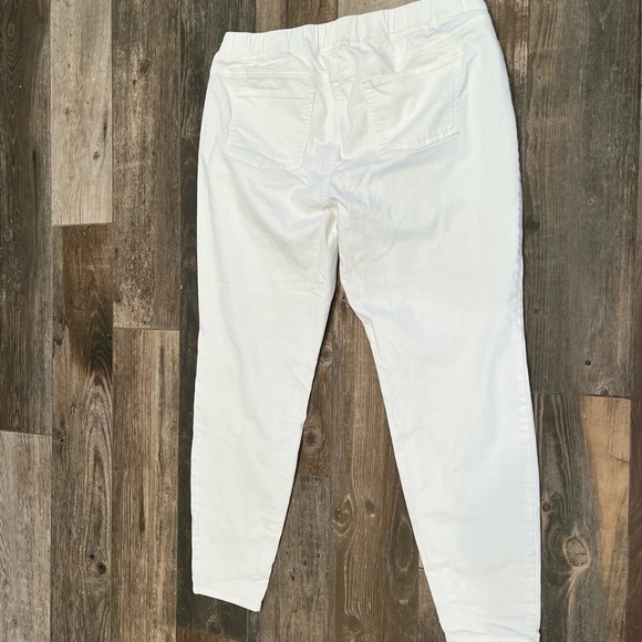 Eileen Fisher Organic Cotton Skinny Pull On Jeggings Denim Jeans Size XL White - Picture 12 of 12
